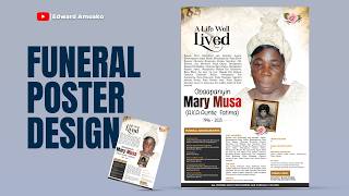 Design Funeral Poster In Photoshop || Photoshop Tutorial