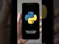 Python on phone, pydroid 3 #python #android #coding #programming #pydroid3