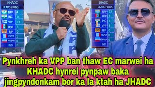 Pynkhreh ka VPP ban thaw EC marwei ha KHADC hynrei pynpaw baka jingpyndonkam bor ka la ktah ha JHADC