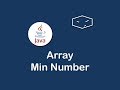 array min number in java