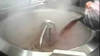 Firex Cucimax Titling Bratt Pan - Cooking Stew With Mushrooms