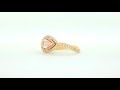 natural pink pear shaped diamond ring gia certified 18k 360° view