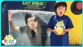 DUNK TANK CHALLENGE EXTREME PARENT VS KID! Family Fun Activities with Ryan ToysReview