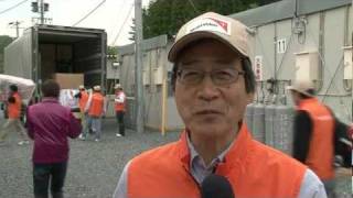 2011/5/19 宮古市の仮設住宅に、生活支援物資を届けました！その1