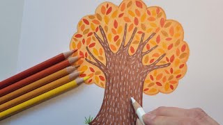 Drawing A Simple Autumn Tree