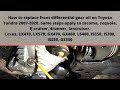 How to replace front differential gear oil on Toyota Tundra 2007-2020, change gear oil on Toyota