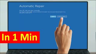 fix your pc did not start correctly windows 10 / windows 11 | fix automatic repair loop