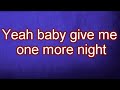 maroon 5 one more night lyrics