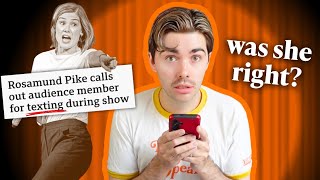 the truth behind the texting drama at Inter Alia | why Rosamund Pike spoke out after her performance
