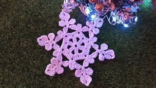 Fiocco di Neve Uncinetto Tutorial Natale ❄ Snowflake Crochet Christmas Copo de Nieve Crochet Navidad