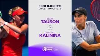 Tauson vs. Kalinina | Linz Round 1 | WTA Match Highlights