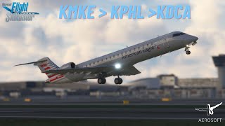 MSFS LIVE | Regional OPS | KMKE ✈ KPHL ✈ KDCA | Boris SoundPack | Aerosoft CRJ-700 | #msfs2020