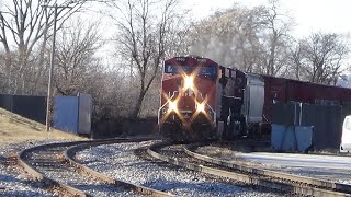 CPKC 2 260 meets 181 at Bettendorf followed later by 261 January 21, 2025