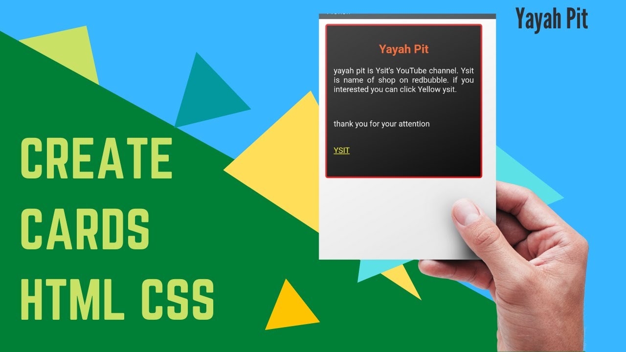 How To Create Card | HTML CSS - YouTube