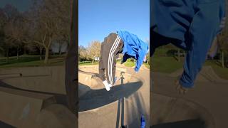 that was close…😰       #scooter #skatepark #funny #comedy #crash #fail #dummy #jokes