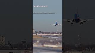 Near miss between Southwest Airlines flight, jet on runway at Chicago's Midway Airport