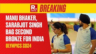 BREAKING: Manu Bhaker-Sarabjot Win 2nd Bronze for India in 10m Air Pistol Shooting in Paris Games