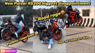 New Bajaj Pulsar RS 200 launched 🤬Cops vs rider Full Race,Road rage ktm rc200 vs rs200 Drag race😳