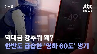 역대급 강추위 왜?…한반도 급습한 '영하 60도' 북극 냉기 / JTBC 뉴스룸