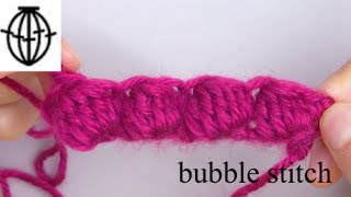 [코바늘기초]#16 한길긴뜨기 5코 버블뜨기 | How to double crochet 5 together bubble stitch