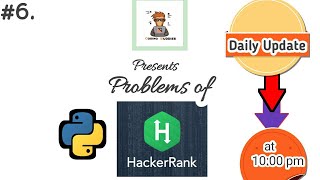 #6. List Comprehension | Python Problem | HackerRank Python Problem Solutions | #HackerRank