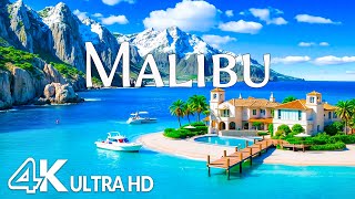 Malibu 4K - Breathtaking Landscapes, Golden Sands & Majestic Cliffs in California | Relaxing Music
