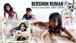 Resep Takjil Sorbet Strawberry Cimory Tayo dan Kerja Bakti Bersihin Halaman Rumah | Daily Routine