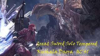 MHW Iceborne Great Sword 大劍 M位 歷戰鋼龍 Tempered Kushala Daora 2分41秒(兵器置放處)