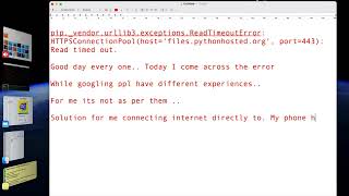 HTTPSConnectionPool. host='files.pythonhosted.org', port=443