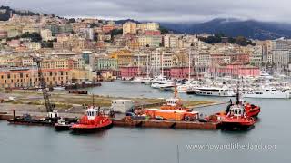 Time lapse video of approach to Genoa port, Italy