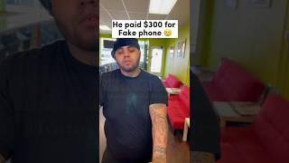He paid $300 for Fake iPhone 😱 #shorts #apple #iphone #android #samsung #ios #fake #fyp #scam