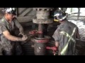 cutting casing on a oil rig