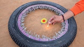 Mirchi In Tyre vs Chakri 🔥 | क्या चकरी बिजली पटाखों को जला पाएगी ? 😱 Shocking Results