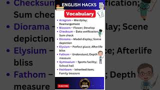 Daily use Important vocabulary words for exam 2024 34 #studyhacks123 #vocabulary #english #shorts