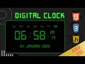 Build a Stunning Digital Clock Using HTML, CSS & JavaScript | Step-by-Step Tutorial
