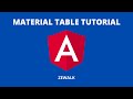 Angular Material Table tutorial | Angular Material 12 [2022]