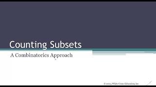 Counting Example - Counting Subsets