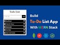 Building a Todo List App with MERN Stack | Todo Application using MongoDB + Express + React + Node
