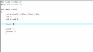 C Programming Tutorial - 15 - Simple Array Program