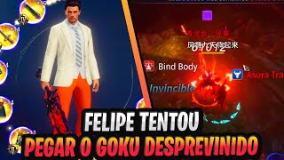 FELIPE TENTA PEGAR O GOKU DESPREVINIDO 😂👌 | CORTES MIR4