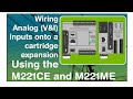 Wiring analog inputs (0-10v or 4-20mA) on a cartridge expansion on a Modicon M221 PLC (Video 13)