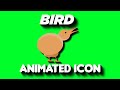 Animated Bird Green Screen Icon - Free to Use