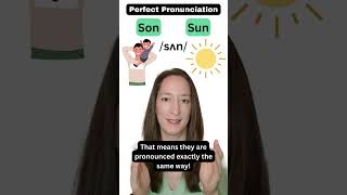 SON and SUN pronunciation [homophones] 👩‍👦☀️#shorts