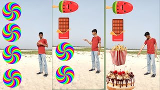 Rounding kadamba flowers to Icecream, cadbury, popcorn \u0026 birthday cake - magical video #shorts