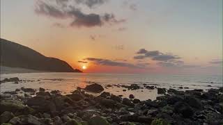 japan natural scenery【kagoshima amami oshima sunset on akiyaba coast】relax amami oshima tourism