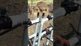 Installing wireless automatic valves for agriculture #drip #irrigation #agriculture