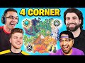 The 4 CORNER CHALLENGE in Fortnite Season 4!