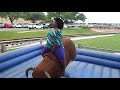 Hilarious Lady riding a mechanical bull!