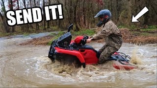 MUDDING on the NEW Four Wheeler!