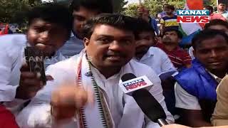 Meeting Inside, Protest Outside, At Odisha Congress Bhavan